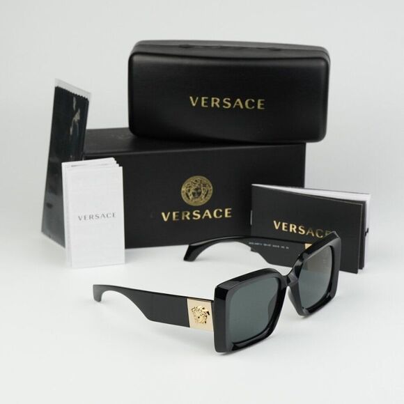 NEW Versace VE4467U GB1/87 Black Grey Butterfly Women Sunglasses VE 4467U main image 4